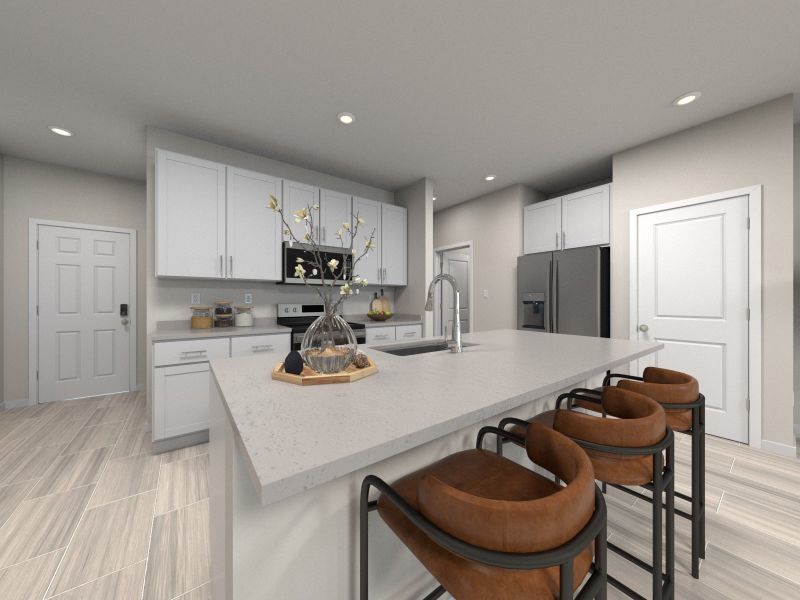 Furnished interior view inside a new home in The District at Oakleaf - The Grove, Middleburg (Image 6).