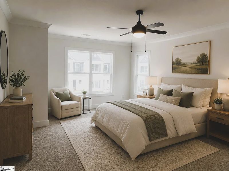 Furnished interior view inside a new home in Parkstone Place Townhomes, Roebuck (Image 9).