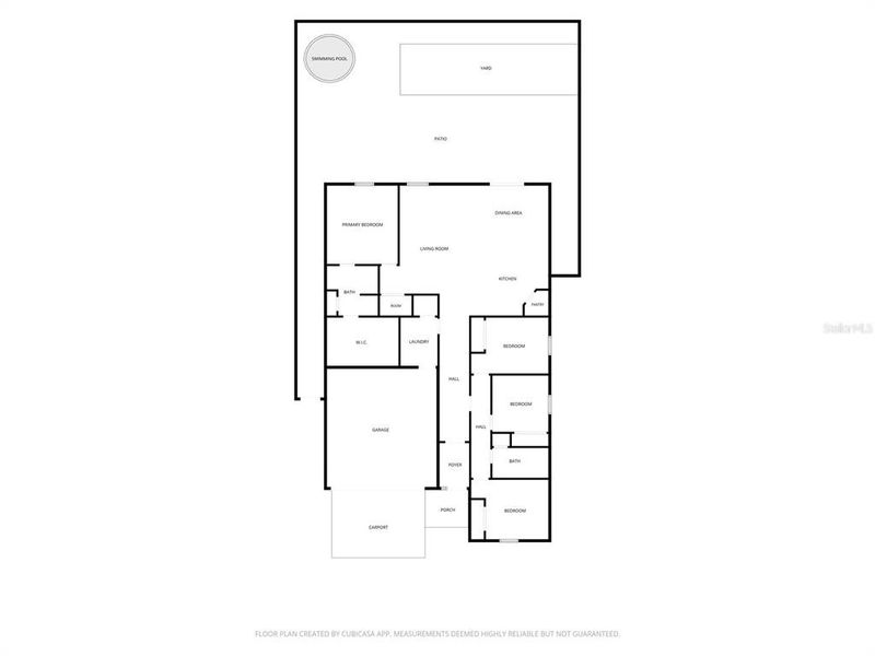 2D floor plan layout of this home in Hunt Club Groves, Lake Wales, FL (Image 5).