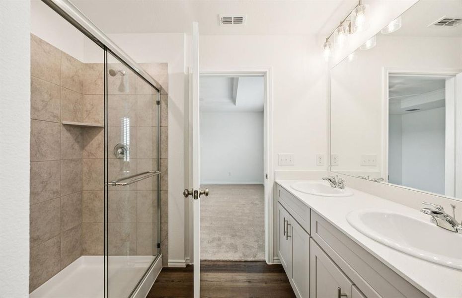 Owner's private bath with full shower