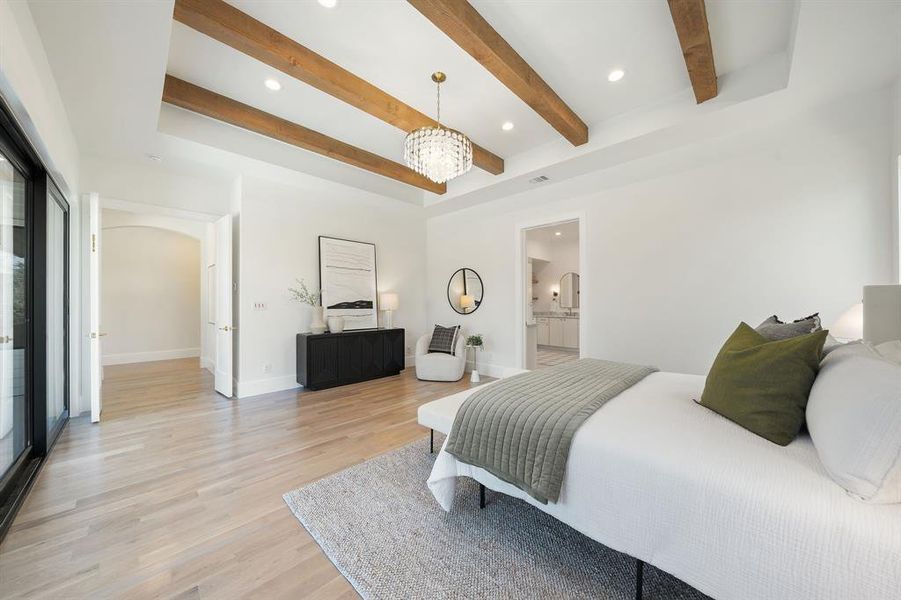 Furnished interior view inside a new home in , Dallas (Image 18).