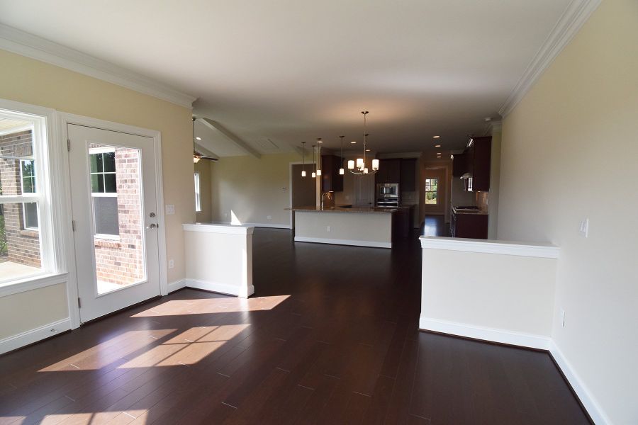 Representative furnished interior of a home built from the Cosmopolitan by Keystone Homes NC in Weybridge, Burlington (Image 6).