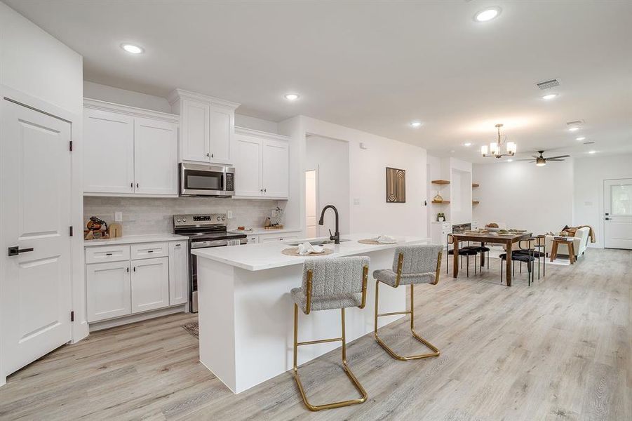 Furnished interior view inside a new home in , Fort Worth (Image 7). Furnished interior view inside a new home in , Fort Worth (Image 7).