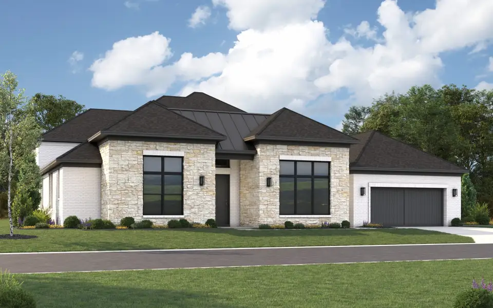 Representative exterior photo of a completed home built from the 7071 by Tradition Homes in Mustang Lakes, McKinney, TX (Image 4).
