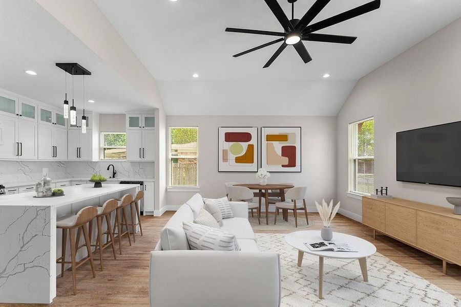 Furnished interior view inside a new home in , Dallas (Image 14).