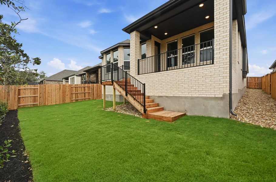 Exterior details and patio area of a home in 6 Creeks at Waterridge, Kyle (Image 20). Exterior details and patio area of a home in 6 Creeks at Waterridge, Kyle (Image 20).
