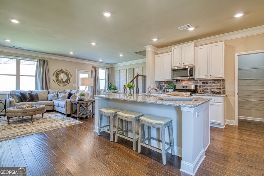 Furnished interior view inside a new home in Millstone at Mundy Mill, Gainesville (Image 6). Furnished interior view inside a new home in Millstone at Mundy Mill, Gainesville (Image 6).