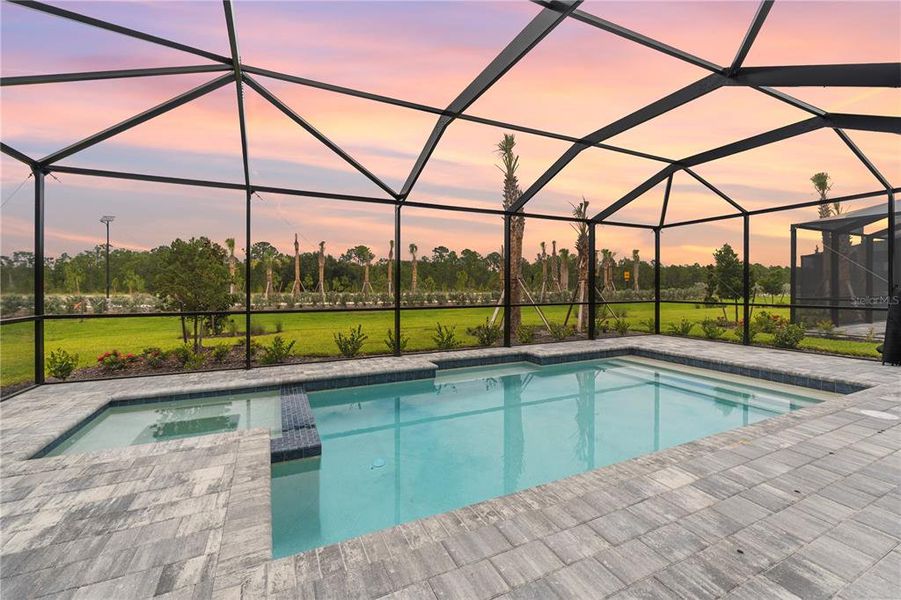 Exterior details and patio area of a home in Sabal Glen at Babcock Ranch, Punta Gorda (Image 27). Exterior details and patio area of a home in Sabal Glen at Babcock Ranch, Punta Gorda (Image 27).