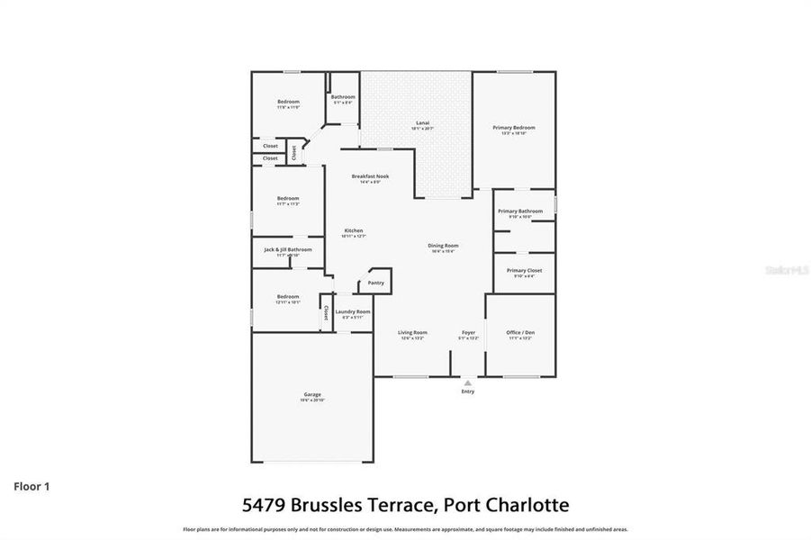 2D floor plan layout of this home in , Port Charlotte, FL (Image 5).