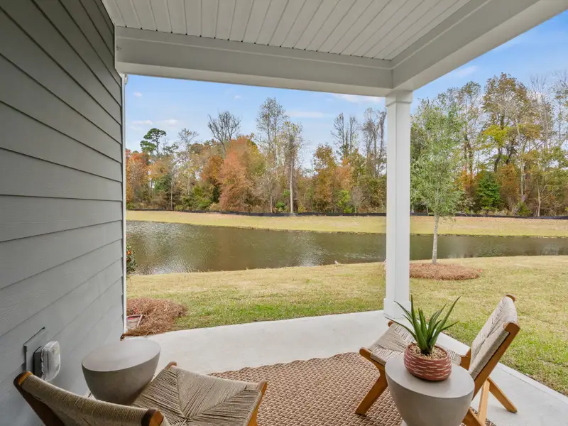 Exterior details and patio area of a home in Waterside, Longs (Image 2).