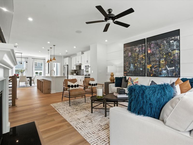 Furnished interior view inside a new home in Archer Row, Charlotte (Image 9). Furnished interior view inside a new home in Archer Row, Charlotte (Image 9).