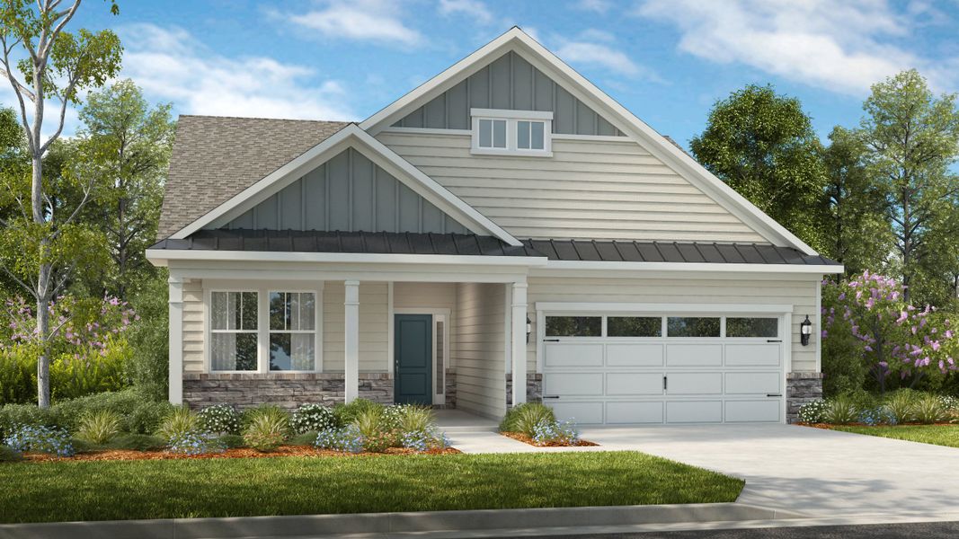 Representative exterior photo of a completed home built from the Malta by Taylor Morrison in Esplanade at Northgate, Indian Trail, NC (Image 2).