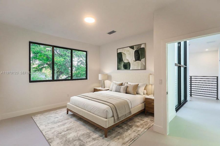 Furnished interior view inside a new home in , Miami (Image 10).