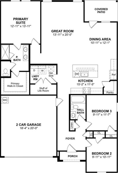 The Daffodil IV floor plan by K. Hovnanian Homes. 1st Floor shown. *Prices, plans, dimensions, features, specifications, materials, and availability of homes or communities are subject to change without notice or obligation.