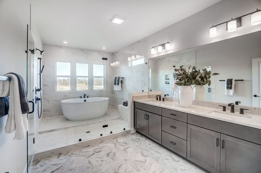 Representative furnished interior of a home built from the Lexington II by Caruso Homes in Rolling Meadows, Mooresville (Image 49).
