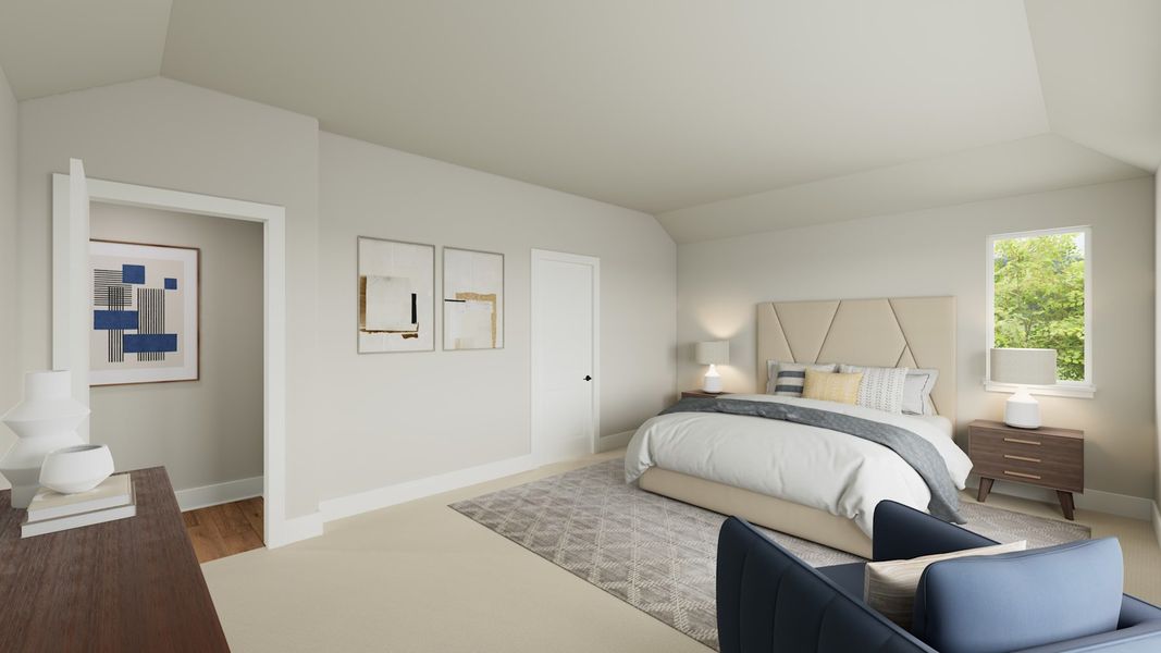 Representative furnished interior of a home built from the Laurel by Tri Pointe Homes in The Retreat at Harvest, Argyle (Image 26).