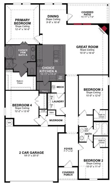 2D floor plan layout of this home in Stark Farms, Denton, TX (Image 3).