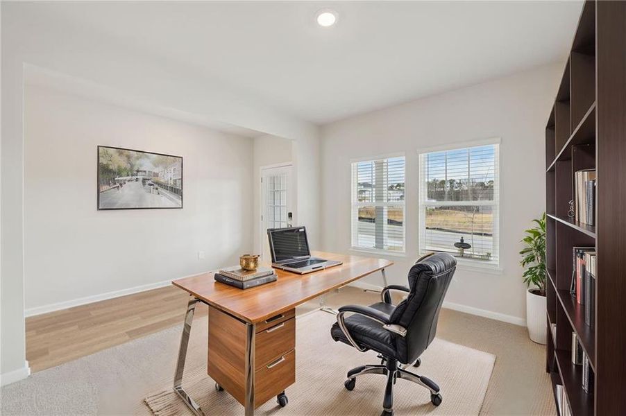 Furnished interior view inside a new home in Parkside at Grayson, Grayson (Image 13).