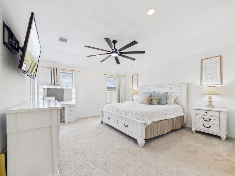 Furnished interior view inside a new home in Sterling Point at Baytown Crossings: Wildflower II Collection, Baytown (Image 32). Furnished interior view inside a new home in Sterling Point at Baytown Crossings: Wildflower II Collection, Baytown (Image 32).