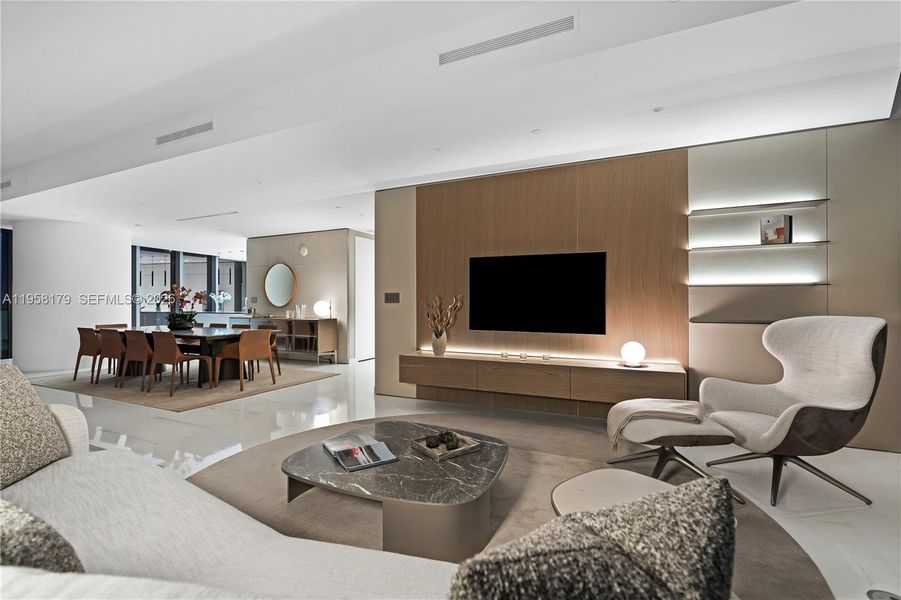 Furnished interior view inside a new home in , Miami (Image 27).