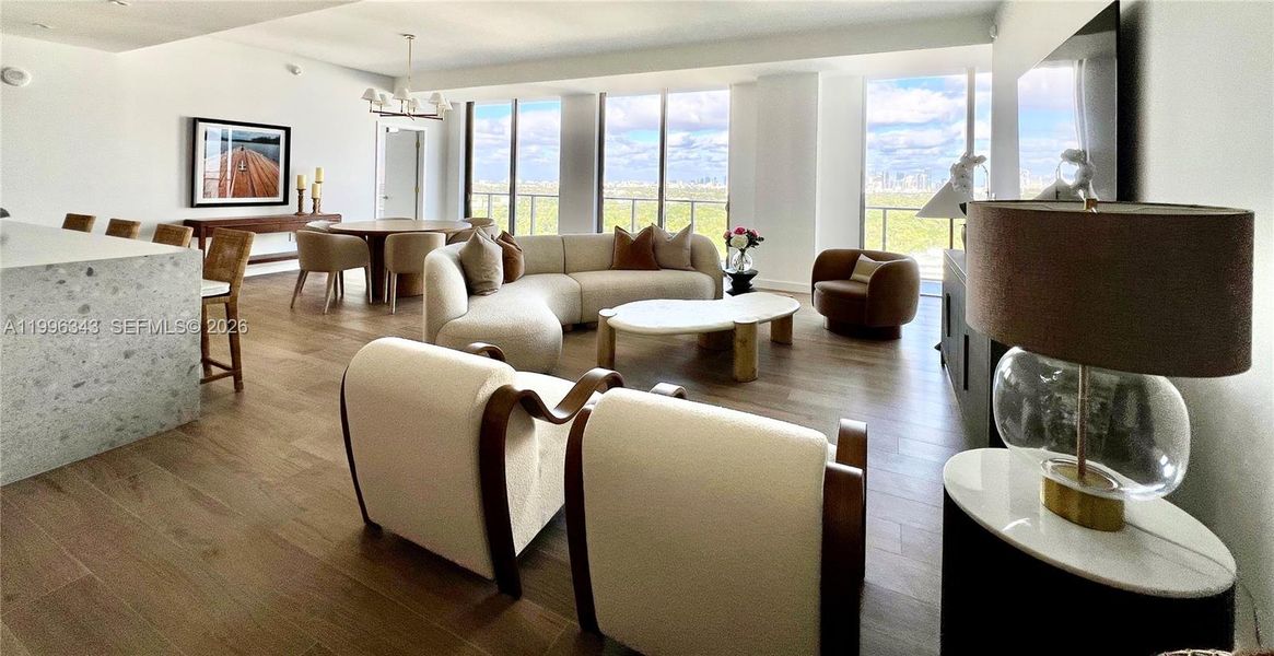 Furnished interior view inside a new home in Mr. C Residences, Miami (Image 9).