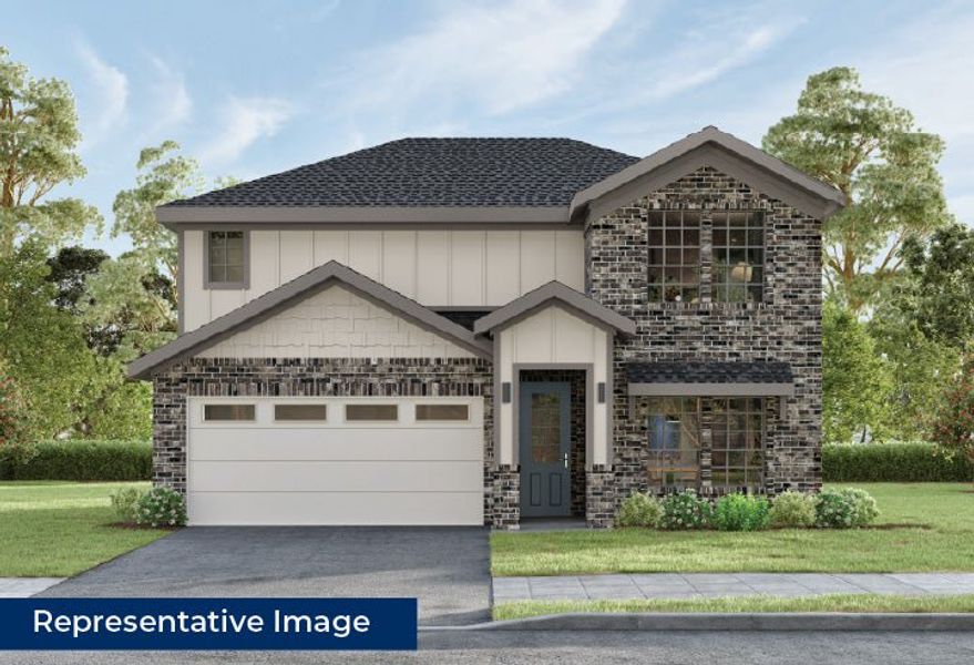 Representative exterior photo of a completed home built from the Reagan Select F by First Texas Homes in Solterra, Mesquite, TX (Image 2).