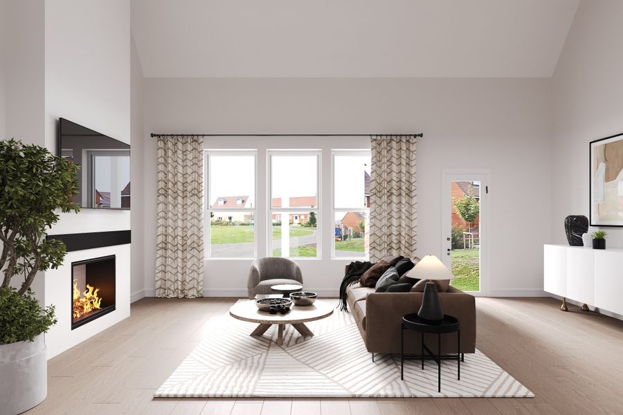 Representative furnished interior of a home built from the Parker by Beazer Homes in Whitewing Trails: Meadows 50', Princeton (Image 4). Representative furnished interior of a home built from the Parker by Beazer Homes in Whitewing Trails: Meadows 50', Princeton (Image 4).