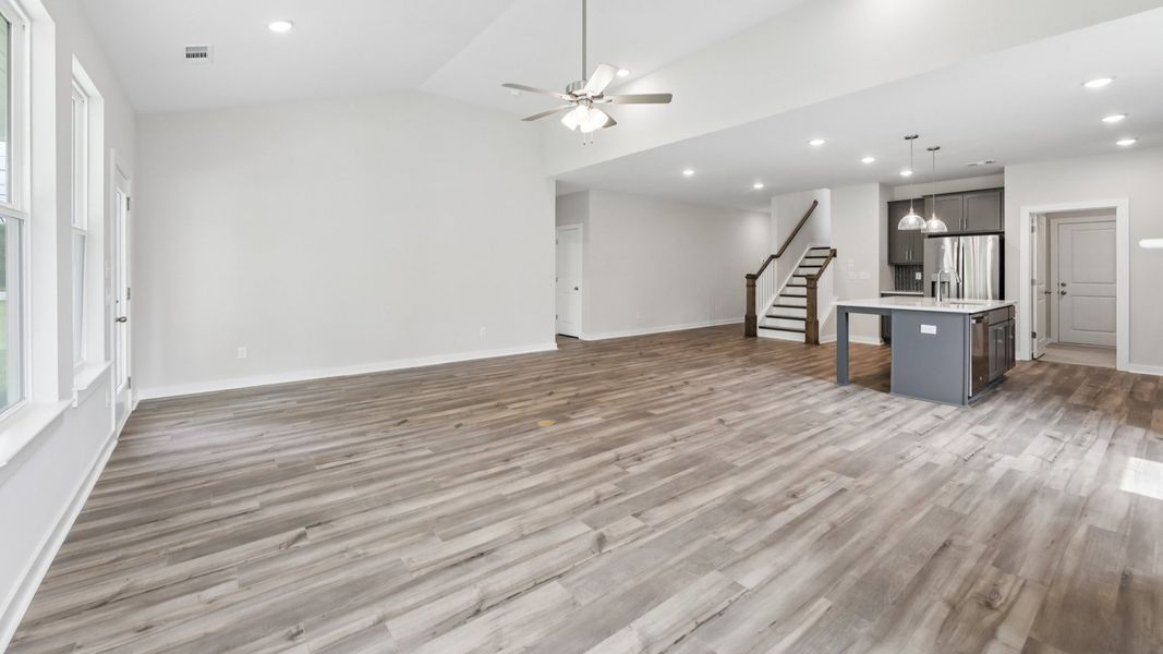 View of Kitchen and Gathering Room