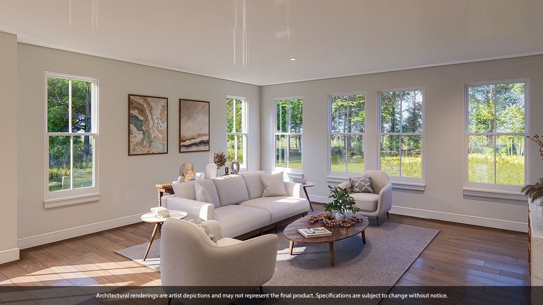Furnished interior view inside a new home in Nichols Landing, Charlotte (Image 11).