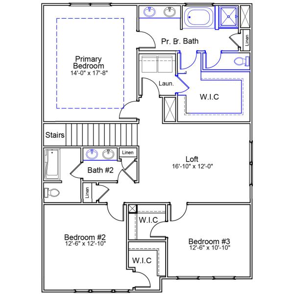 2D floor plan layout of this home in Bluefield, Lexington, SC (Image 3). 2D floor plan layout of this home in Bluefield, Lexington, SC (Image 3).