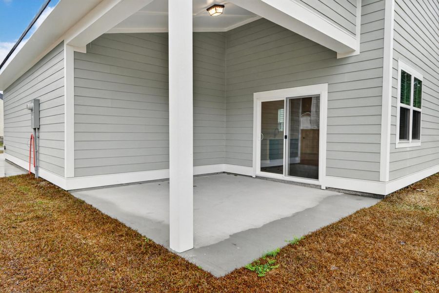 Exterior details and patio area of a home in , Huger (Image 4). Exterior details and patio area of a home in , Huger (Image 4).