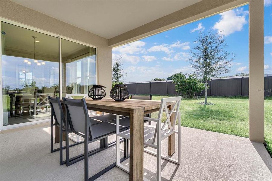 Exterior details and patio area of a home in Harmony West, St. Cloud (Image 29). Exterior details and patio area of a home in Harmony West, St. Cloud (Image 29).