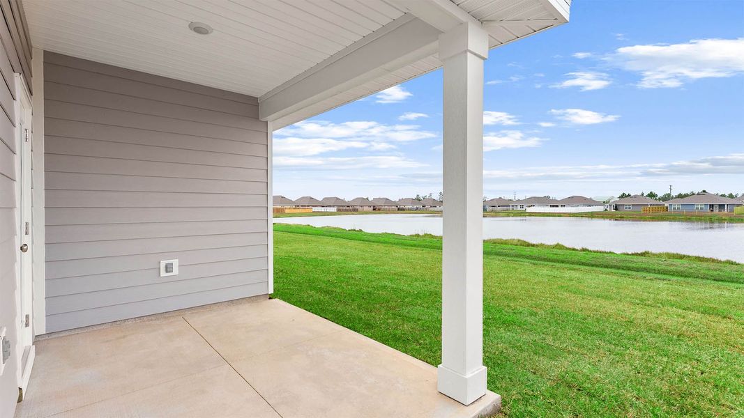 Exterior details and patio area of a home in Hodges Bayou Plantation, Panama City (Image 18). Exterior details and patio area of a home in Hodges Bayou Plantation, Panama City (Image 18).