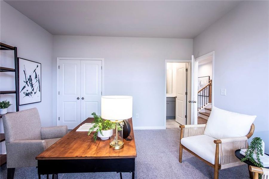 Furnished interior view inside a new home in Towne Village at Suwanee Dam, Sugar Hill (Image 24).
