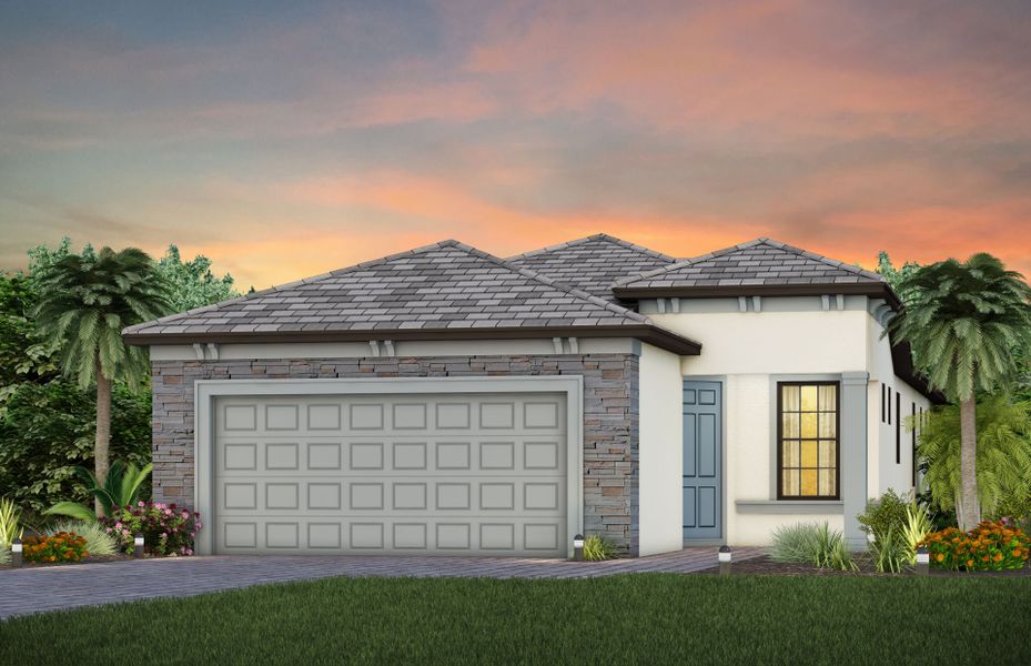 Representative exterior photo of a completed home built from the Contour by DiVosta in Terreno, Naples, FL (Image 20). Representative exterior photo of a completed home built from the Contour by DiVosta in Terreno, Naples, FL (Image 20).