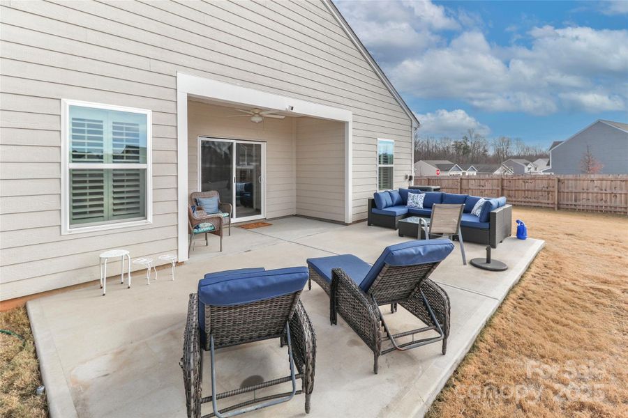 Exterior details and patio area of a home in Colonial Crossing, Troutman (Image 28). Exterior details and patio area of a home in Colonial Crossing, Troutman (Image 28).