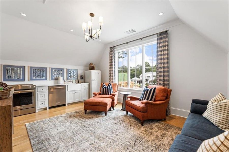 Furnished interior view inside a new home in , Roswell (Image 52).