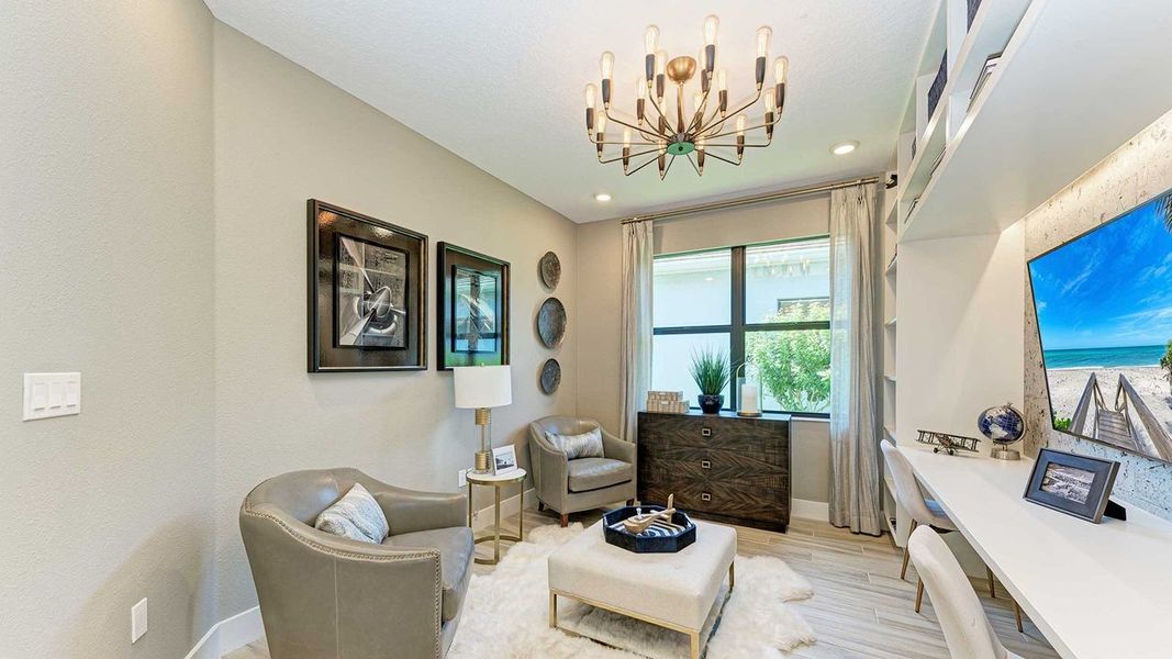 Den - Model shown is without Bonus Room