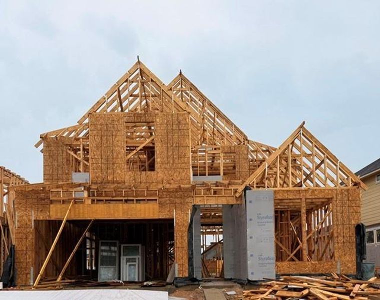 In-progress construction of a new home in Tompkins Reserve, Katy, TX (Image 6). In-progress construction of a new home in Tompkins Reserve, Katy, TX (Image 6).