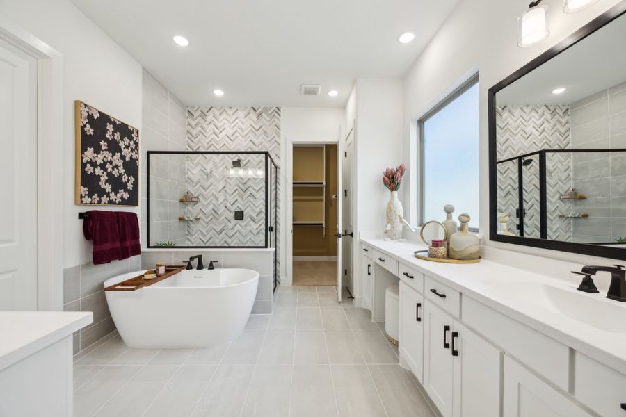 Furnished interior view inside a new home in Talia, Mesquite (Image 19). Furnished interior view inside a new home in Talia, Mesquite (Image 19).