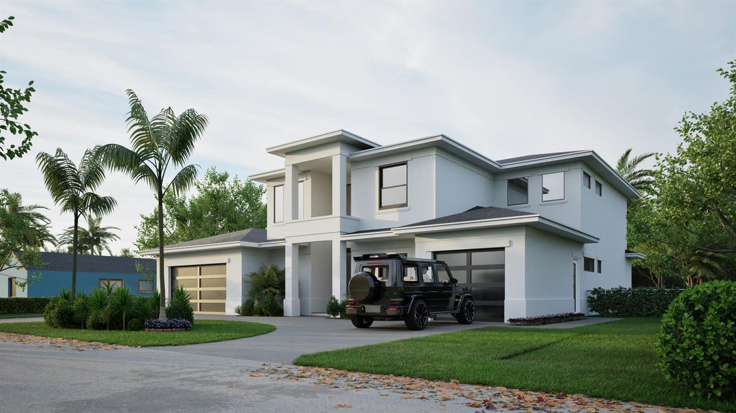Front exterior of a new home in , West Palm Beach, FL, highlighting curb appeal (Image 20).