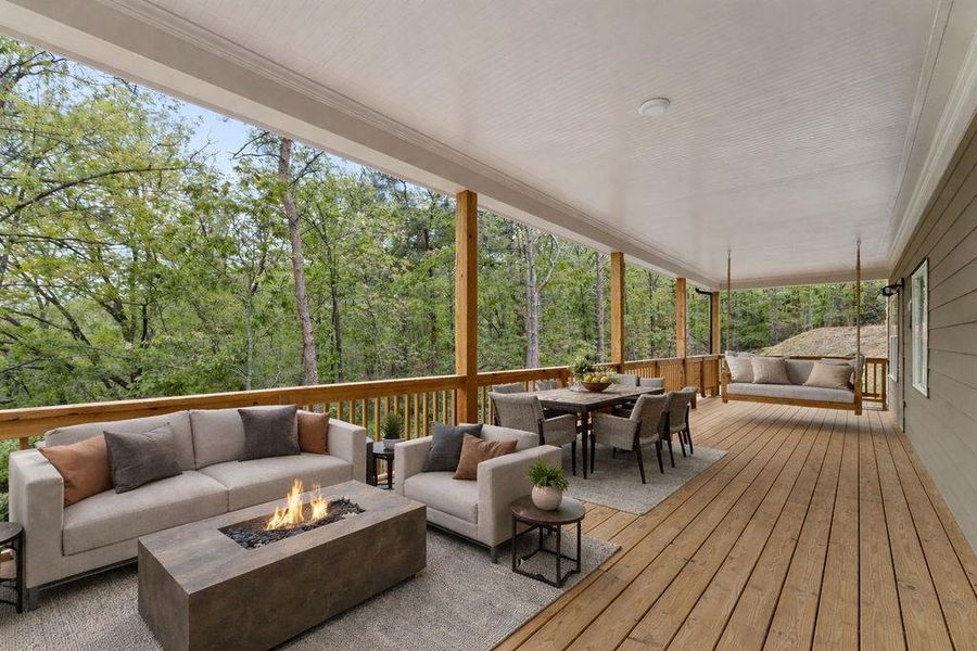 Exterior details and patio area of a home in , Waleska (Image 36).