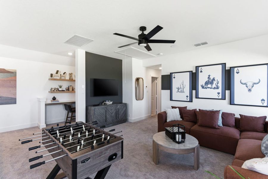 Furnished interior view inside a new home in Prominence, San Antonio (Image 42).