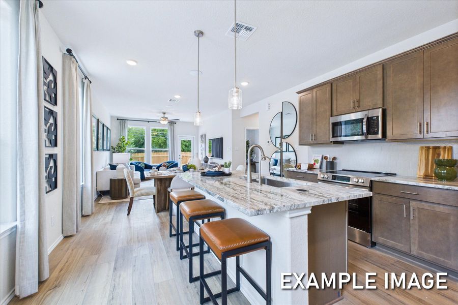 Representative furnished interior of a home built from the The Gillian C by Davidson Homes LLC in Buffalo Way Villas, Houston (Image 6).