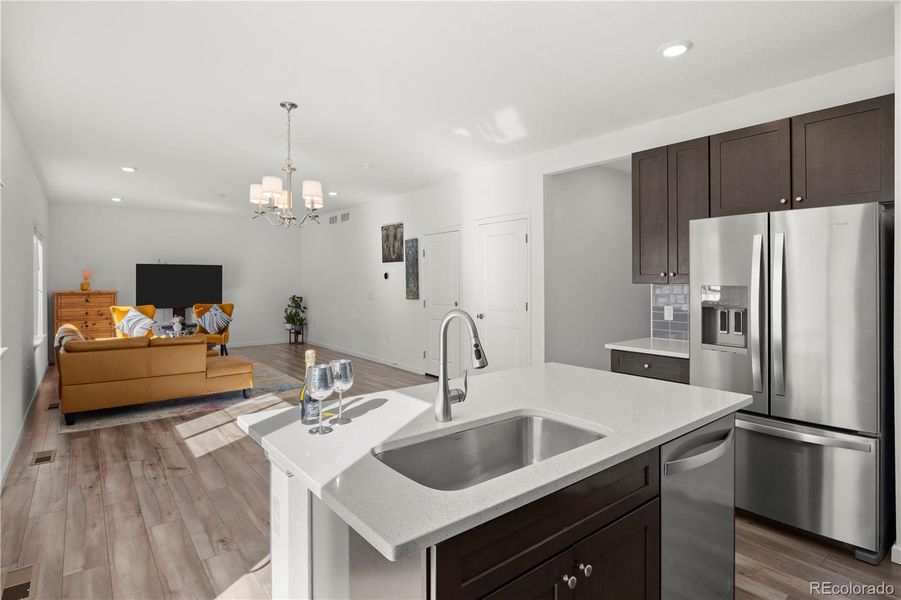Furnished interior view inside a new home in Anthology North, Parker (Image 10).