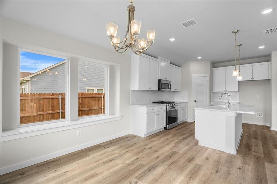 Furnished interior view inside a new home in The Gables At Tioga, Tioga (Image 5). Furnished interior view inside a new home in The Gables At Tioga, Tioga (Image 5).