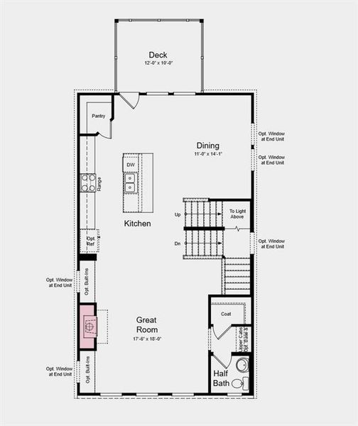 2D floor plan layout of this home in Hampton Trace, Marietta, GA (Image 4).