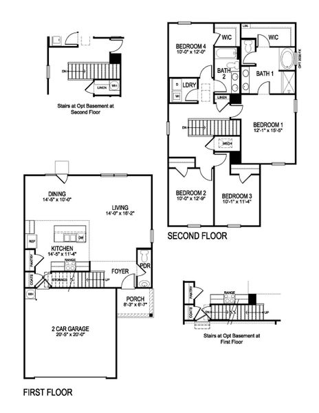 2D floor plan layout for the Aisle by D.R. Horton in Aurora Creek, Dallas, GA (Image 3).