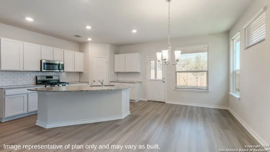 Furnished interior view inside a new home in Brookstone Creek, San Antonio (Image 3).