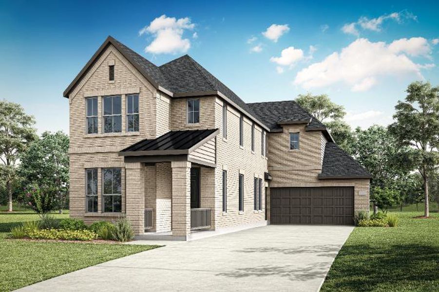 Representative exterior photo of a completed home built from the Saffron by Tri Pointe Homes in Garden Collection at Union Park, Little Elm, TX (Image 2). Representative exterior photo of a completed home built from the Saffron by Tri Pointe Homes in Garden Collection at Union Park, Little Elm, TX (Image 2).